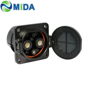 China 250A GBT inlet Socket for DC Charging Connector GBT GUN Vehicles Inlets Electric Car Charger